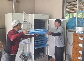 椎茸乾燥機の整備